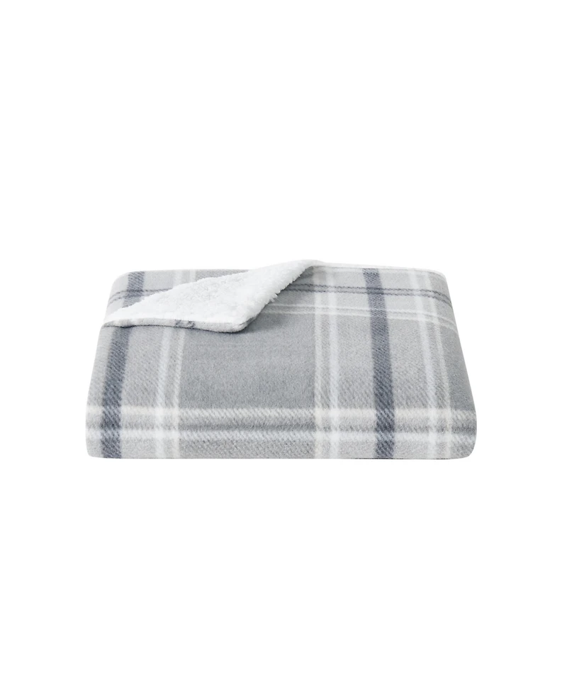 Cannon Cozy Teddy Plaid Blanket, Full/Queen