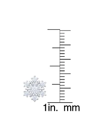 Silver Plated Cubic Zirconia Snowflake Earrings and Pendant Necklace Set