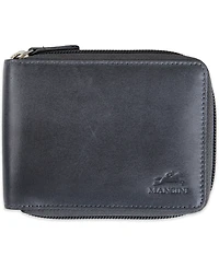 Men's Bellagio Collection Zippered Bifold Wallet with Removable Pass Case