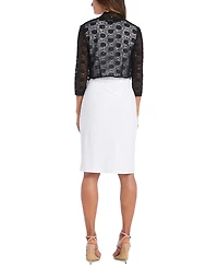 R & M Richards Scalloped Sequin Lace Bolero