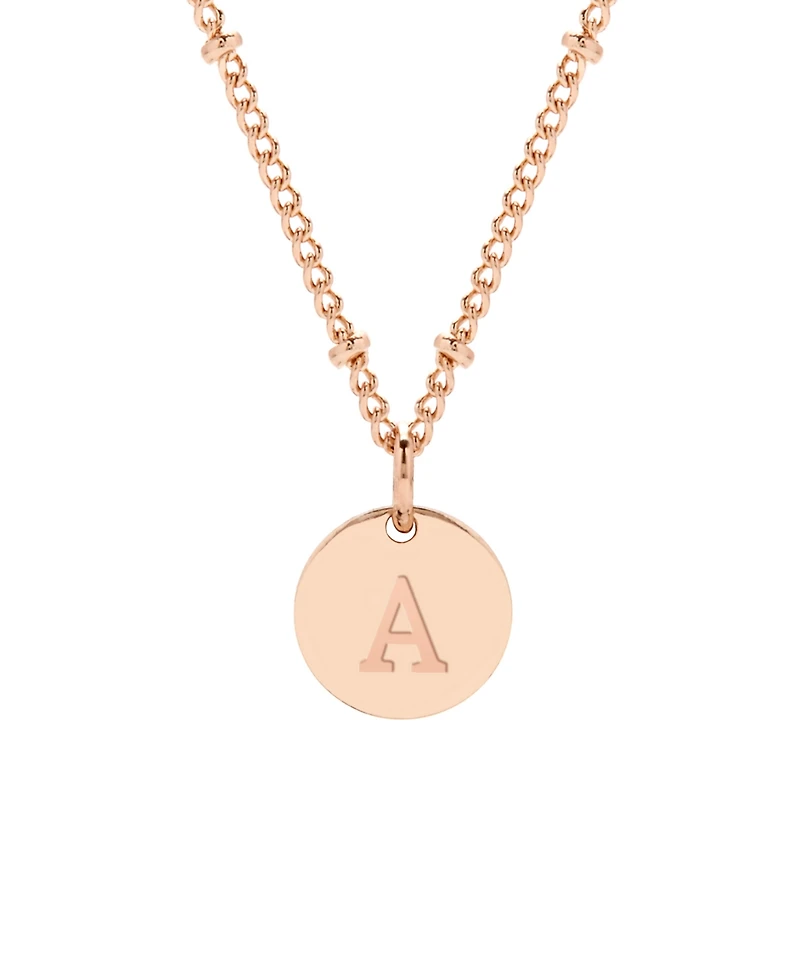 Women's Madeline Initial Pendant Necklace - Rose Gold-tone