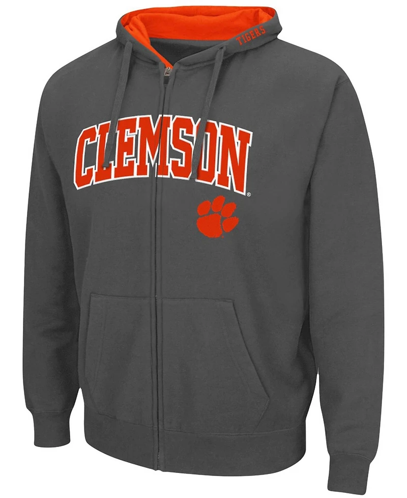 Colosseum Men's Clemson Tigers Arch Logo 3.0 Full-Zip Hoodie