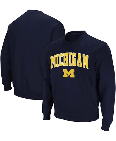 Colosseum Men's Michigan Wolverines Arch & Logo Crew Neck Sweatshirt