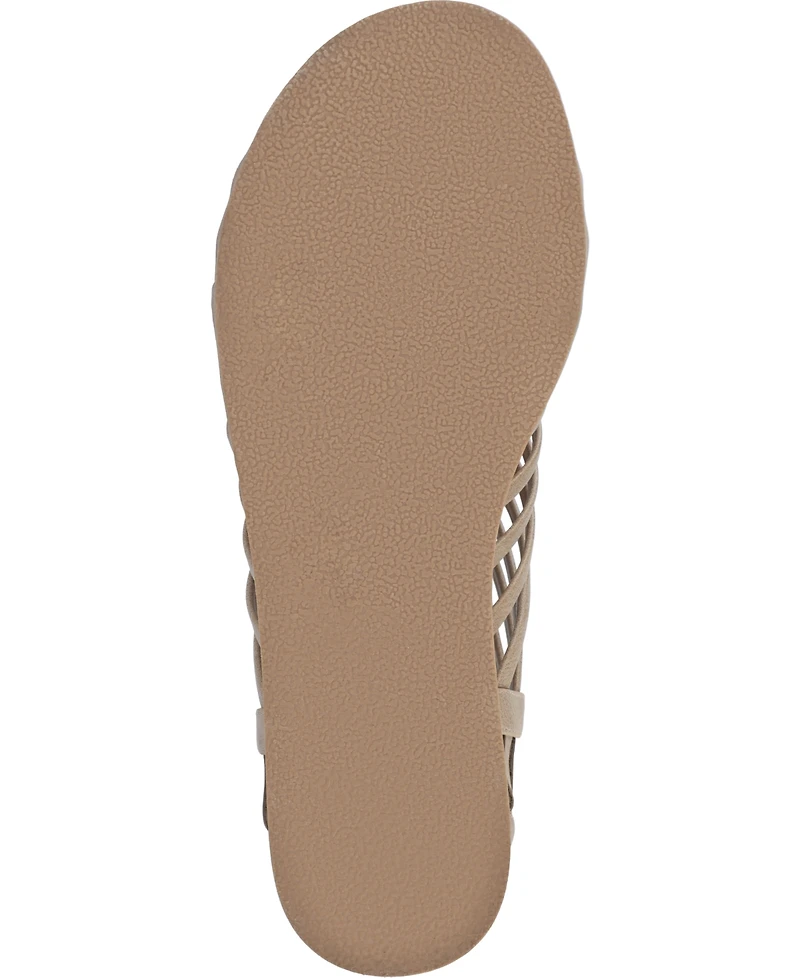 Journee Collection Women's Delilah Gladiator Sliver Wedge Sandals