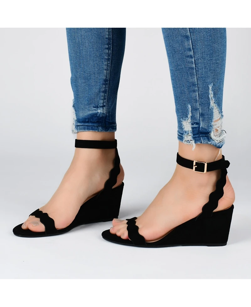 Journee Collection Women's Loucia Wedge Sandals