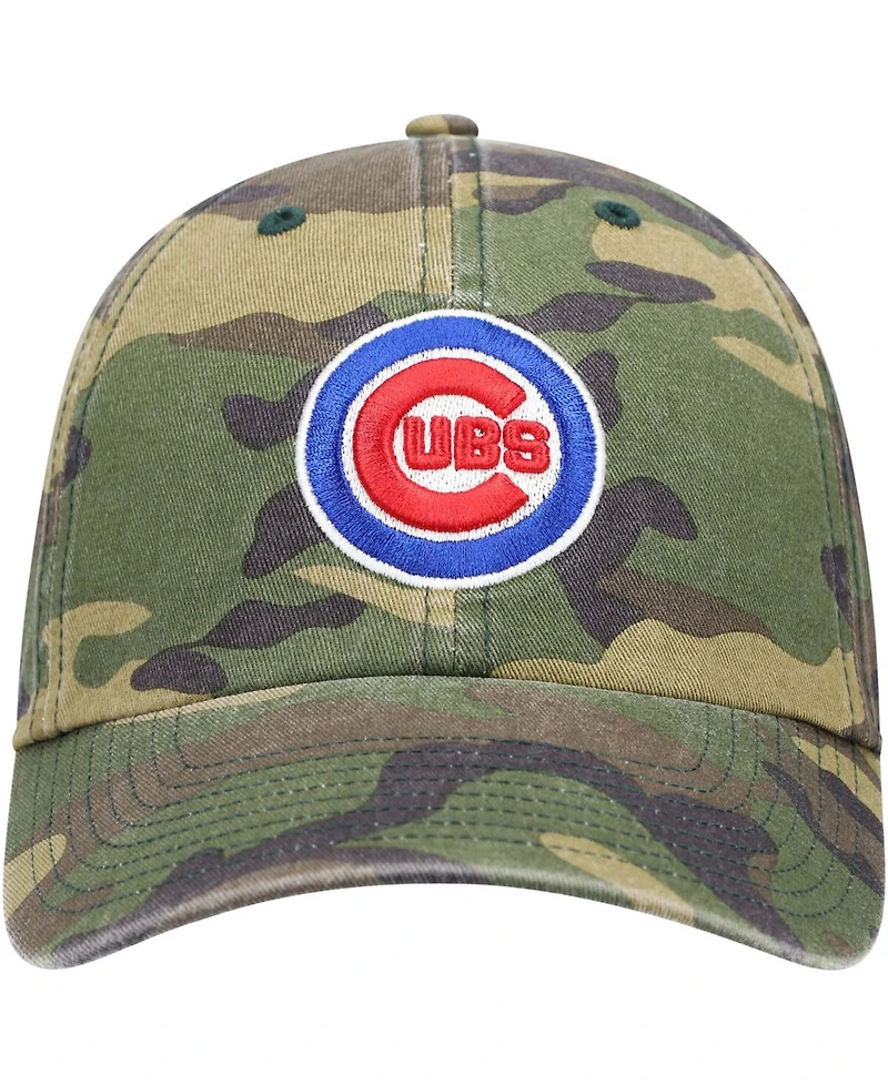 Men's Camo Chicago Cubs Team Clean Up Adjustable Hat