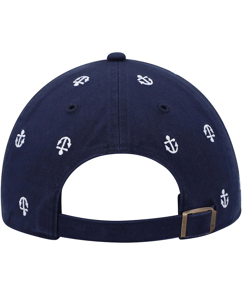 Women's Navy New England Patriots Team Confetti Clean Up Adjustable Hat