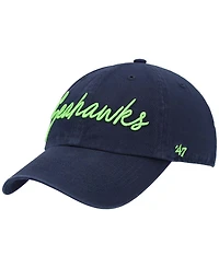 Women's College Navy Seattle Seahawks Vocal Clean Up Adjustable Hat