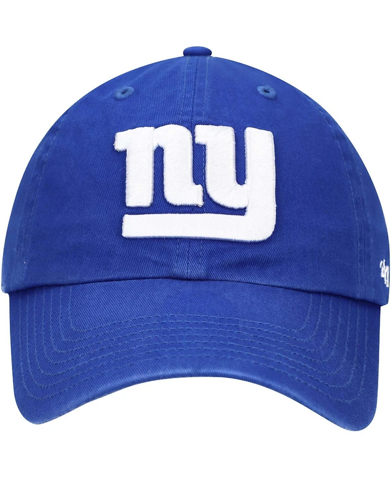 Boys Royal New York Giants Logo Clean Up Adjustable Hat