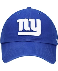 Boys Royal New York Giants Logo Clean Up Adjustable Hat