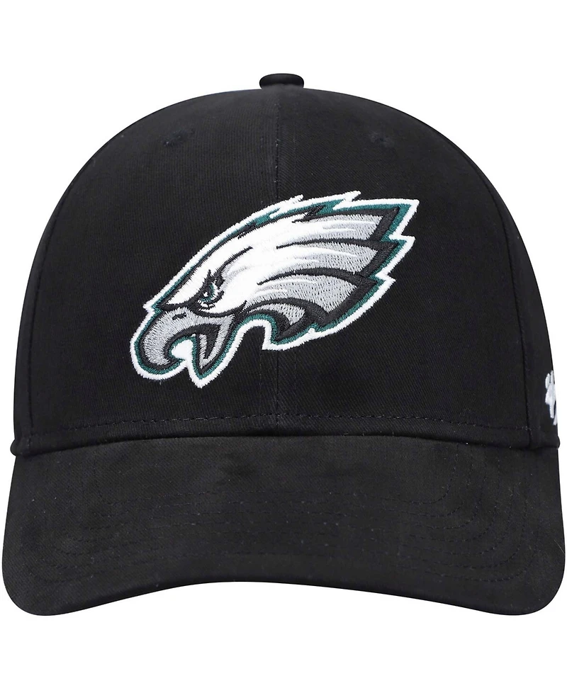Boys Black Philadelphia Eagles Basic Secondary Mvp Adjustable Hat