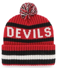 Men's Red New Jersey Devils Bering Cuffed Knit Hat with Pom