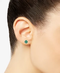 Sapphire Solitaire Stud Earrings (1-1/5 ct. t.w.) Sterling Silver (Also Ruby & Emerald)
