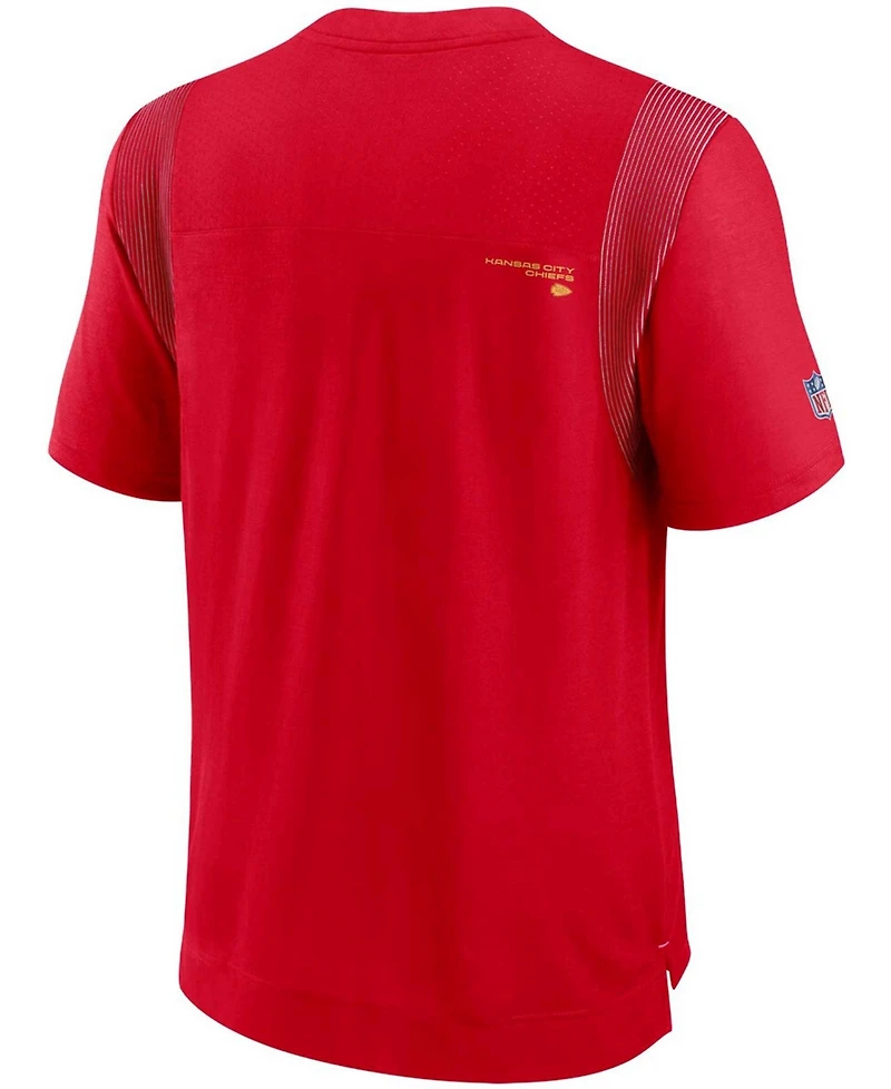 Men's Red Kansas City Chiefs Sideline Player Uv Performance T-shirt