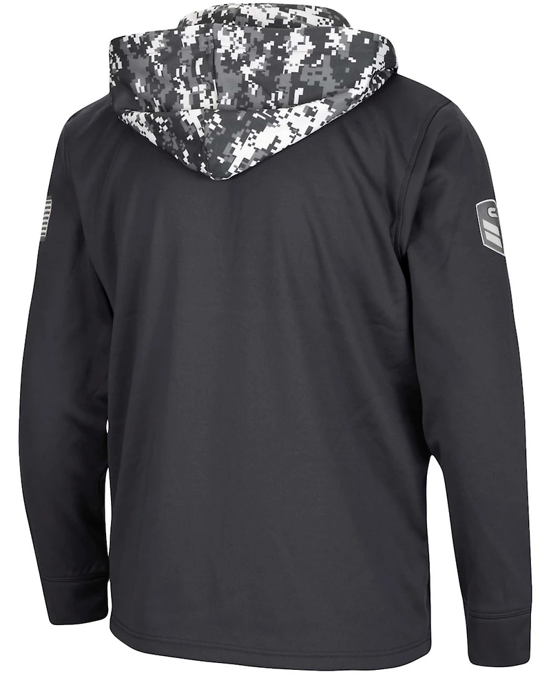 Men's Colosseum Charcoal Maryland Terrapins Oht Military-Inspired Appreciation Digital Camo Quarter-Zip Hoodie