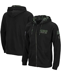 Men's Black Penn State Nittany Lions Oht Military-Inspired Appreciation Waffle Full-Zip Hoodie