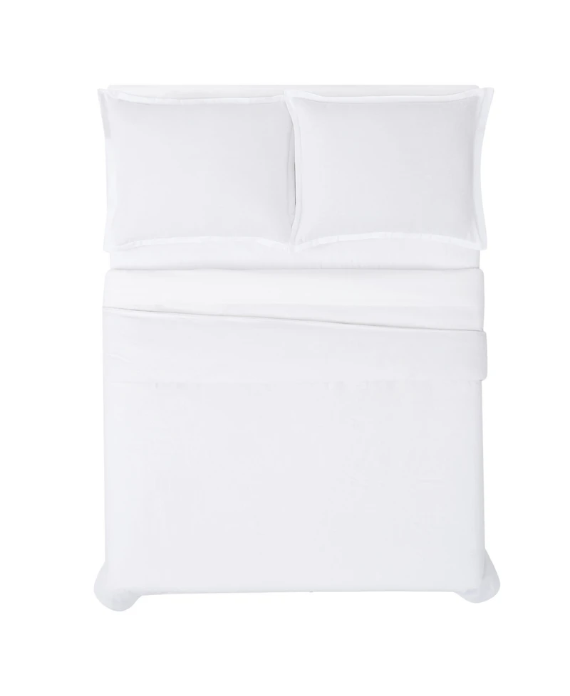 Frye Cotton/Linen 3 Piece Duvet Cover Set, Queen