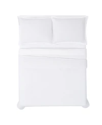 Frye Cotton/Linen 3 Piece Duvet Cover Set, Queen