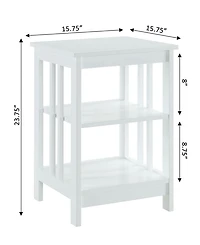 Mission End Table with Shelves