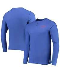 Men's Royal Buffalo Bills Thermal Henley Long Sleeve T-shirt