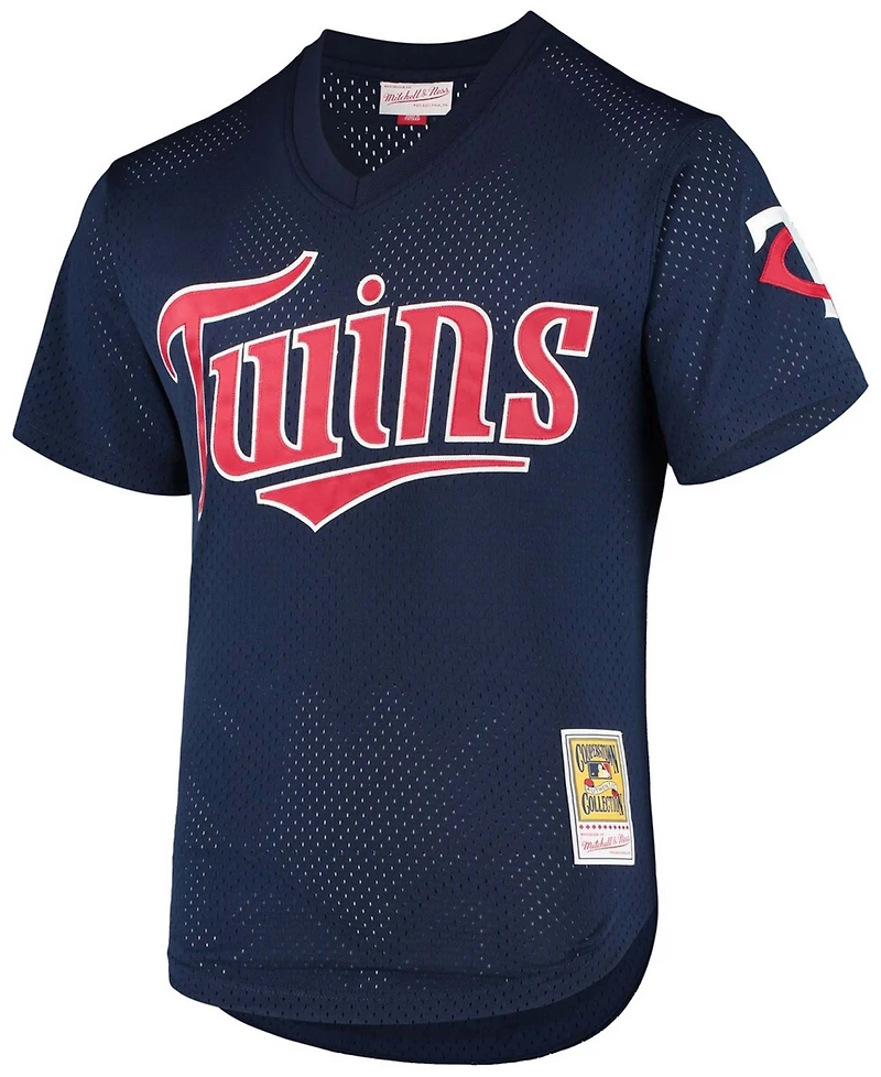 Men's Mitchell & Ness David Ortiz Navy Minnesota Twins 2002 Cooperstown Collection Mesh Batting Practice Jersey