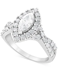 Diamond Marquise Bridal Set (2 ct. t.w.) in 14k White Gold