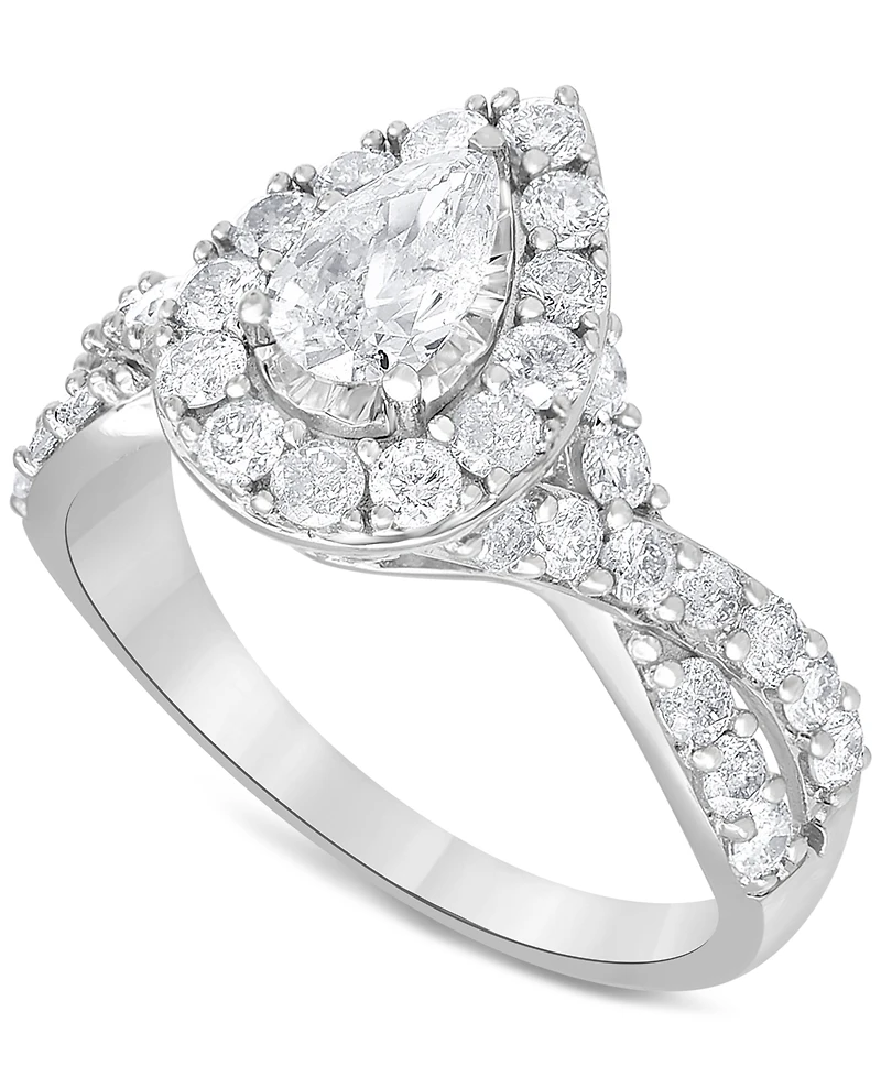 Diamond Pear Bridal Set (2 ct. t.w.) in 14k White Gold