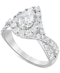 Diamond Pear Bridal Set (2 ct. t.w.) in 14k White Gold