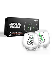 JoyJolt Star Wars New Hope Stemless Drinking Glasses, Set of 2