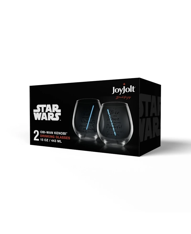 JoyJolt Star Wars New Hope Stemless Drinking Glasses, Set of 2