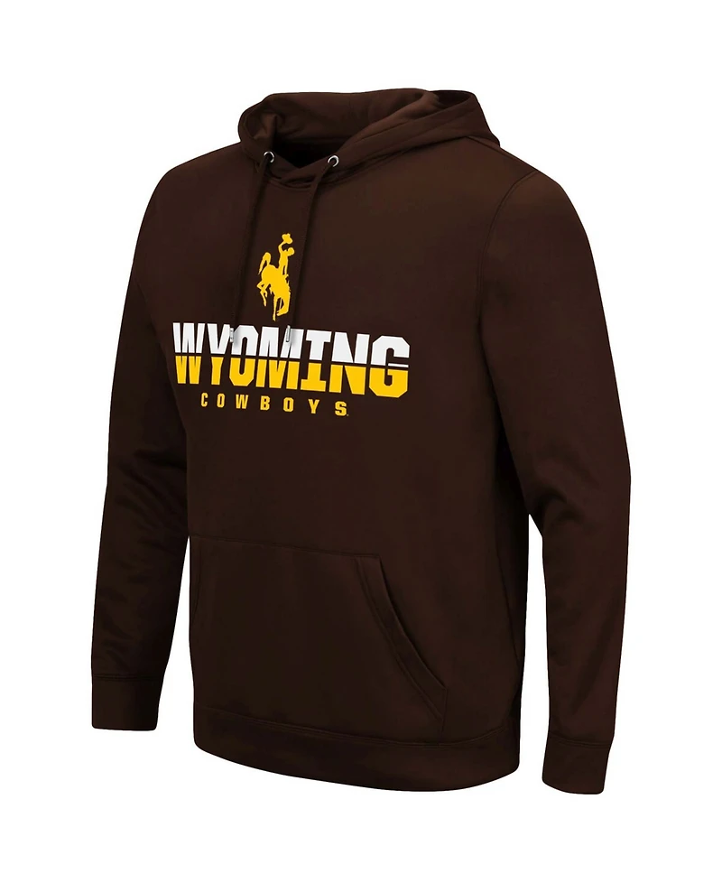 Men's Brown Wyoming Cowboys Lantern Pullover Hoodie