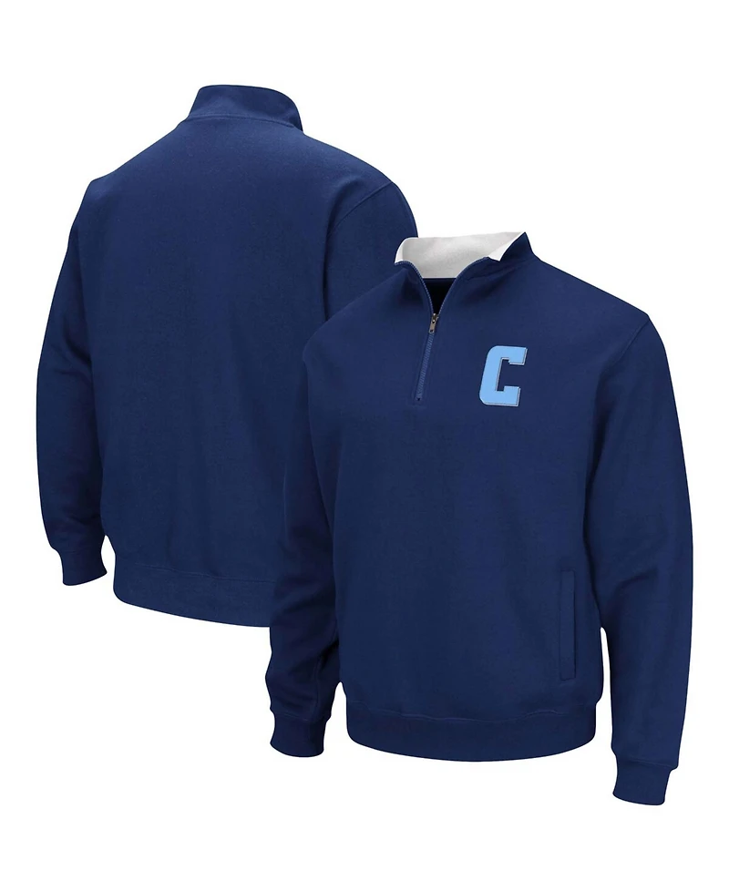 Men's Navy Columbia University Tortugas Team Logo Quarter-Zip Jacket
