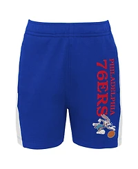 Big Boys and Girls Royal Philadelphia 76ers Space Jam 2 Slam Dunk Mesh Shorts