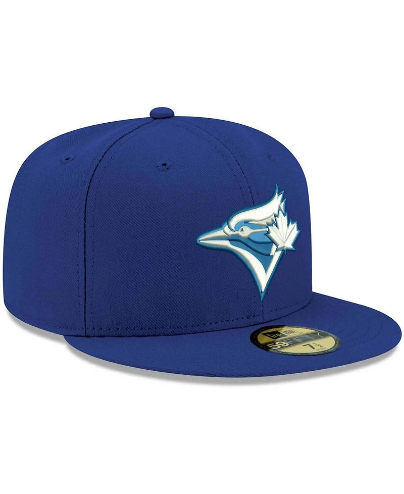 Men's Royal Toronto Blue Jays Logo White 59FIFTY Fitted Hat