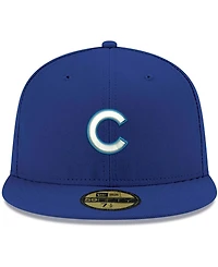 Men's Royal Chicago Cubs Logo White 59FIFTY Fitted Hat