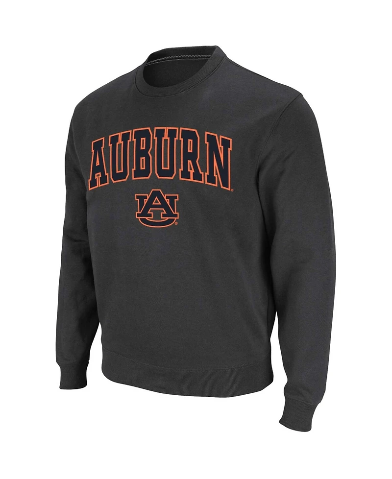 Colosseum Men's Auburn Tigers Arch and Logo Crew Neck Sweatshirt