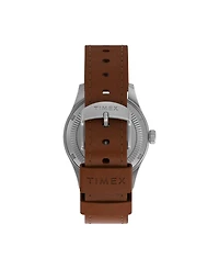 Timex Men's Solar Brown Leather Strap Watch 36 mm
