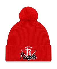 Men's Red Houston Rockets 2021 Nba Tip-Off Team Color Pom Cuffed Knit Hat