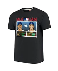 Men's Gerrit Cole Aaron Judge Heathered Charcoal New York Yankees Mlb Jam Player Tri-Blend T-shirt