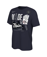 Men's Navy Gonzaga Bulldogs 2021 Ncaa Basketball Tournament March Madness Final Four Bound Locker Room T-shirt
