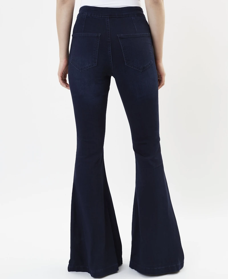 Women's High Rise Extreme Flare Two Pocket Jeans