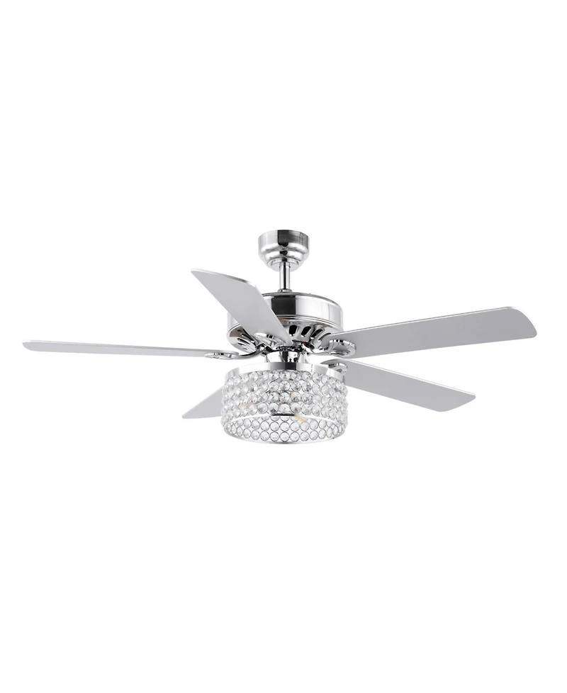 Kristie 3-Light Modern Glam Drum Led Ceiling Fan with Remote