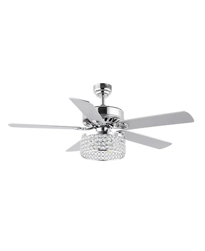 Kristie 3-Light Modern Glam Drum Led Ceiling Fan with Remote