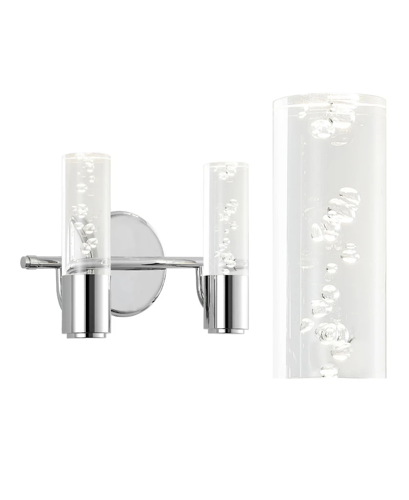 Bolha 2-Light Minimalist Modern Bubble Integrated Led Vanity Light