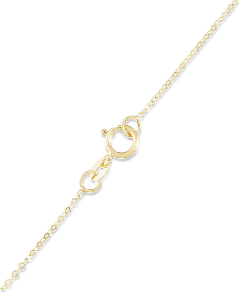Polished Heart Dangle 18" Collar Necklace in 10k Gold