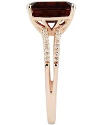 Garnet (3-3/4 ct. t.w.) & Diamond (1/10 ct. t.w.) Ring in 14k Rose Gold