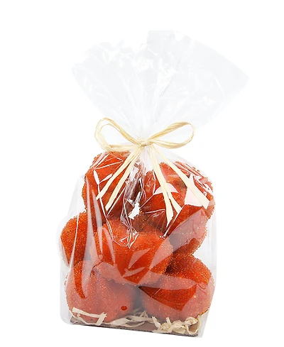 Beaded Pumpkins in Polyvinyl Chloride Bag 8 Piece Set