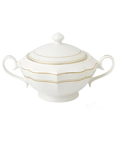 Lorren Home Trends La Luna Collection Bone China Soup Tureen and Lid, Charlotte Design
