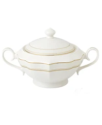Lorren Home Trends La Luna Collection Bone China Soup Tureen and Lid, Charlotte Design