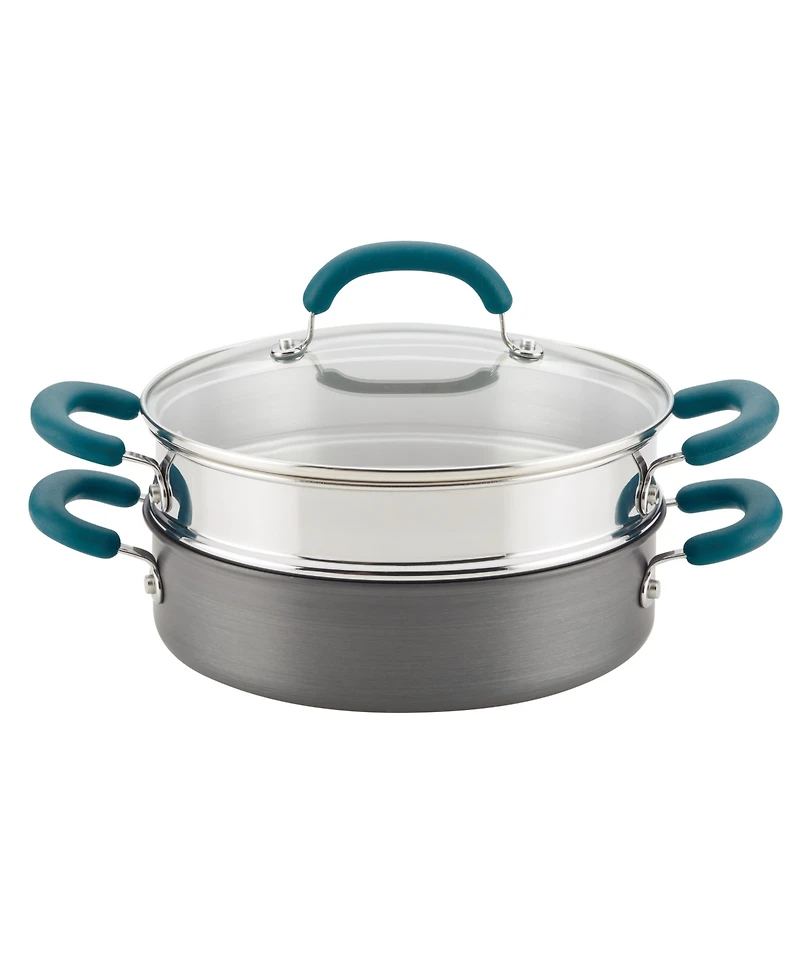 Rachael Ray Create Delicious Hard Anodized Aluminum Nonstick 3-Qt. Steam Set